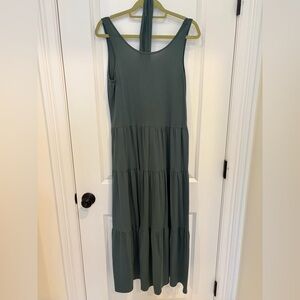 J. Crew Sleeveless Maxi Dress in Forest Green